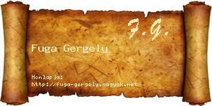 Fuga Gergely névjegykártya